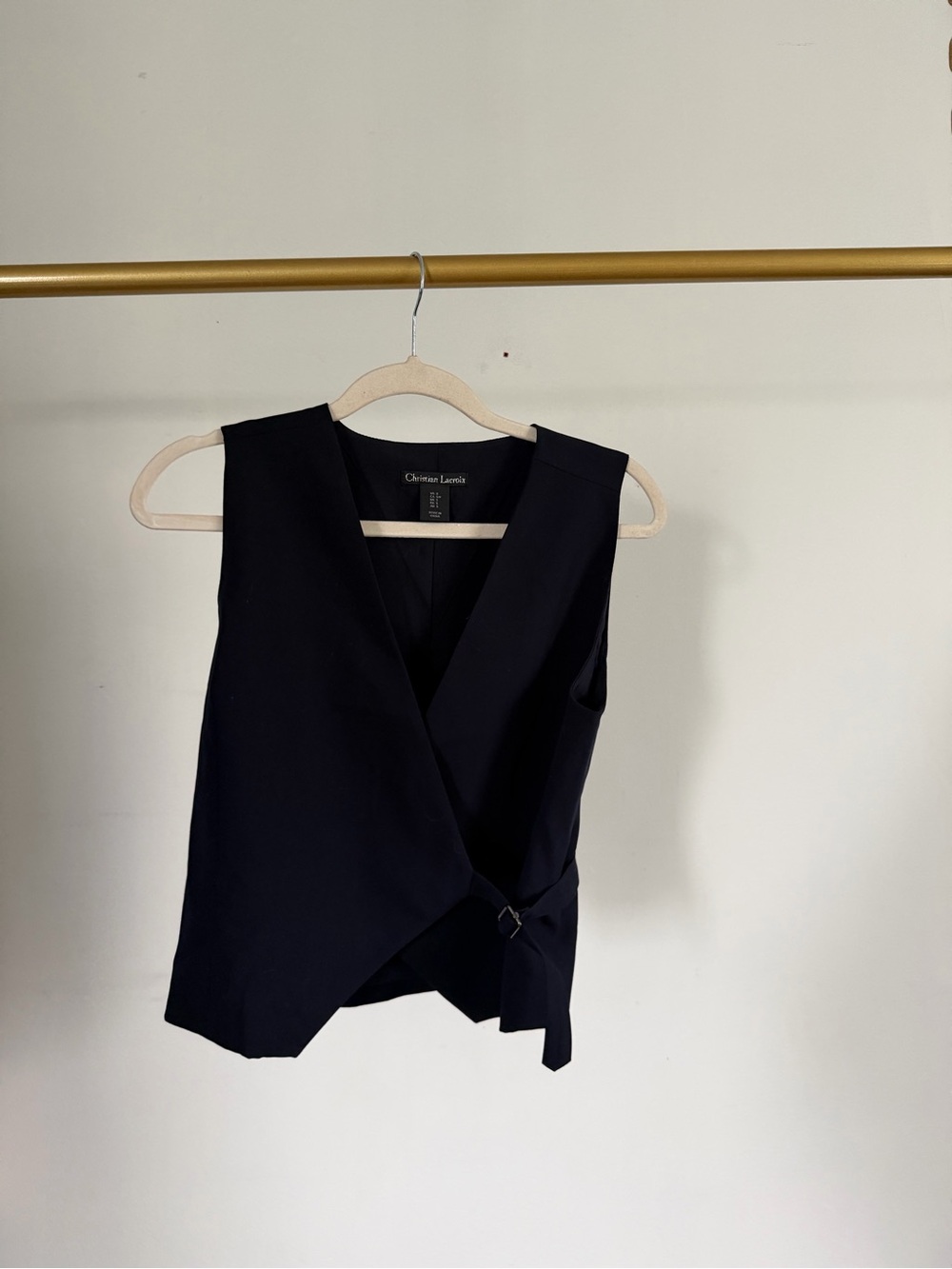 Christian Lacroix navy asymmetrical vest